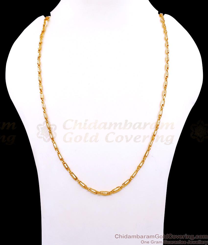 CKMN246 Unique One Gram Gold Chain Tube Design For Daily Use CKMN246 Unique One Gram Gold Chain Tube Design For Daily Use