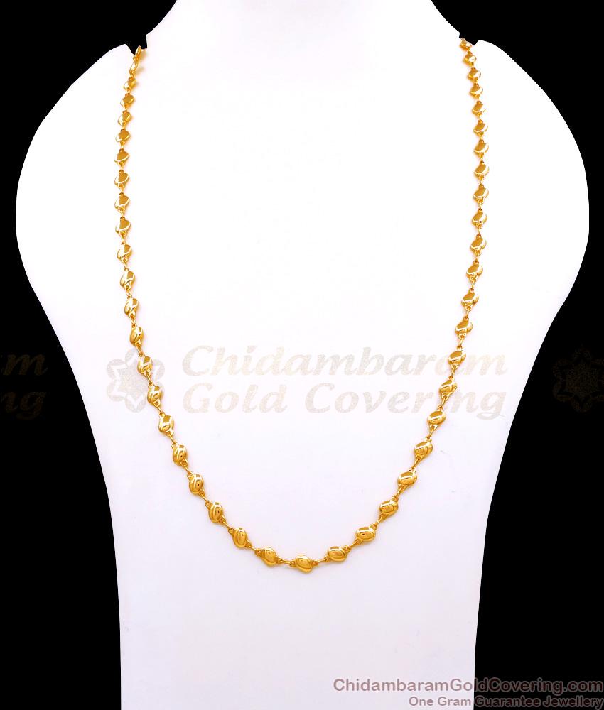 CKMN247 Latest Micro Gold Polish Chain Oval Shaped Charms Design Online CKMN247 Latest Micro Gold Polish Chain Oval Shaped Charms Design Online
