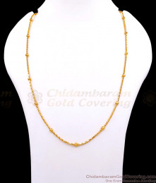 CKMN248 Buy Thin One Gram Gold Chain Beads Design For Daily Wear Online