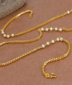 CKMN250 Latest One Gram Gold Chain With Pearl Design For Daily Wear Online