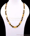CKMN255 South Indian Black Crystal Beads Micro Gold Plated Lakshmi Coin Chain Online
