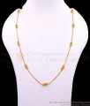 CKMN256 Light Weight One Gram Gold Chain Oval Design For Daily Use