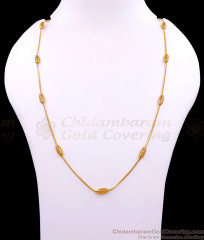CKMN256 Light Weight One Gram Gold Chain Oval Design For Daily Use CKMN256 Light Weight One Gram Gold Chain Oval Design For Daily Use
