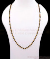 CKMN260 Regular Use Black Crystal Beads Gold Imitation Chain Karimani Mala