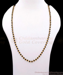 CKMN260 Regular Use Black Crystal Beads Gold Imitation Chain Karimani Mala
