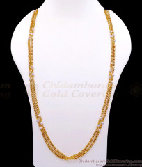 CKMN261-Lg 30 Inch Long One Gram Gold Pearl Beads Rettavadam Chain Shop Online