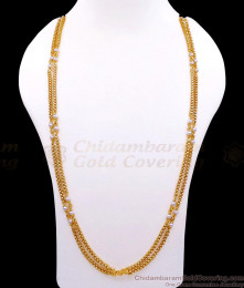 CKMN261-Lg 30 Inch Long One Gram Gold Pearl Beads Rettavadam Chain Shop Online