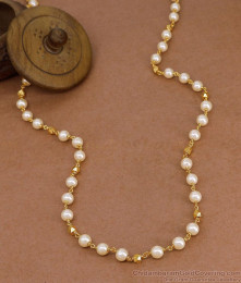 CKMN264 Latest Muthu Mani Gold Beaded Chain Pearl Jewelry CKMN264 Latest Muthu Mani Gold Beaded Chain Pearl Jewelry