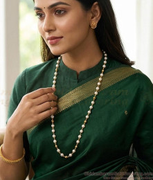 CKMN264 Latest Muthu Mani Gold Beaded Chain Pearl Jewelry CKMN264 Latest Muthu Mani Gold Beaded Chain Pearl Jewelry