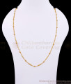 CKMN266 Buy 1 Gram Gold Plated Light Weight Chain Golden Beads Mala CKMN266 Buy 1 Gram Gold Plated Light Weight Chain Golden Beads Mala