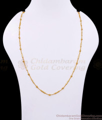 CKMN266 Buy 1 Gram Gold Plated Light Weight Chain Golden Beads Mala CKMN266 Buy 1 Gram Gold Plated Light Weight Chain Golden Beads Mala
