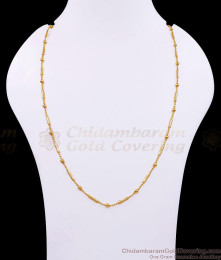 CKMN266 Buy 1 Gram Gold Plated Light Weight Chain Golden Beads Mala CKMN266 Buy 1 Gram Gold Plated Light Weight Chain Golden Beads Mala