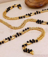CKMN267-Lg 30 Inch Long Traditional Retta Vadam Gold Plated Karimani Chain Women Fashion CKMN267-Lg 30 Inch Long Traditional Retta Vadam Gold Plated Karimani Chain Women Fashion