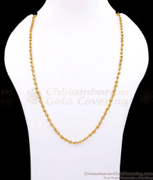 CKMN269 Gold Plated Sparkling White Crystal And Golden Bead Chain