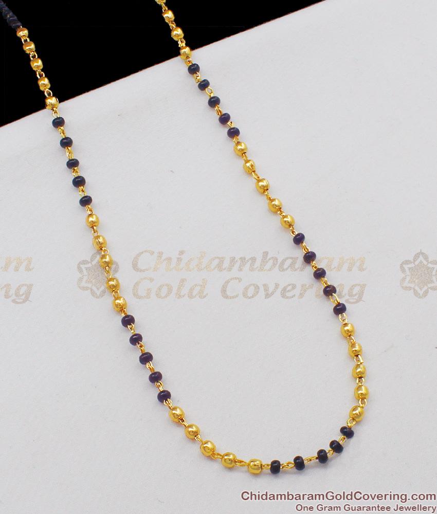 CKMN37 - 24 inches Gold Plated Mangalsutra Single Line Thread Spring Chain