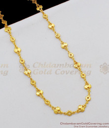 CKMN39 - 24 Inches Fancy Chain One Gram Gold Design For Womens Daily Use