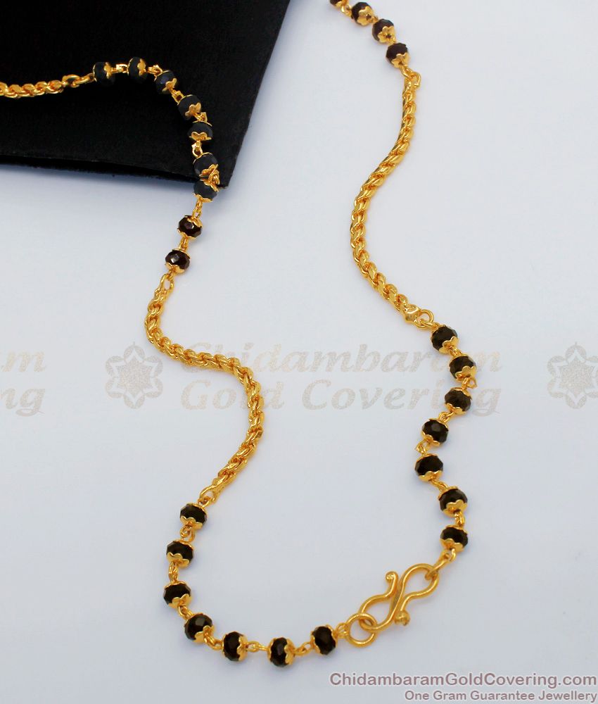 CKMN56-LG 30 Inches Long Daily Wear Thali Saradu Karugamani Chain For Married Women