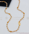 CKMN63 - White Pearl Ball One Gram Gold Chain Beaded Design For Ladies CKMN63 - White Pearl Ball One Gram Gold Chain Beaded Design For Ladies