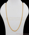 CKMN69 - Slim Single Line Small Gold Beads Chain for Daily Wear