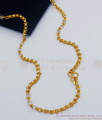 CKMN72 - Mixed White Crystal Design Gold Beads Daily Wear Chain Collections