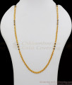 CKMN73 - Mixed Black Crystal Design Gold Beads Daily Wear Chain Collections
