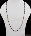 CKMN75 - Black Crystal Design Gold Beads Daily Wear Chain Collections