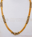 CKMN92 Two Line Gold Plated Chain Black Beads Collections Shop Online
