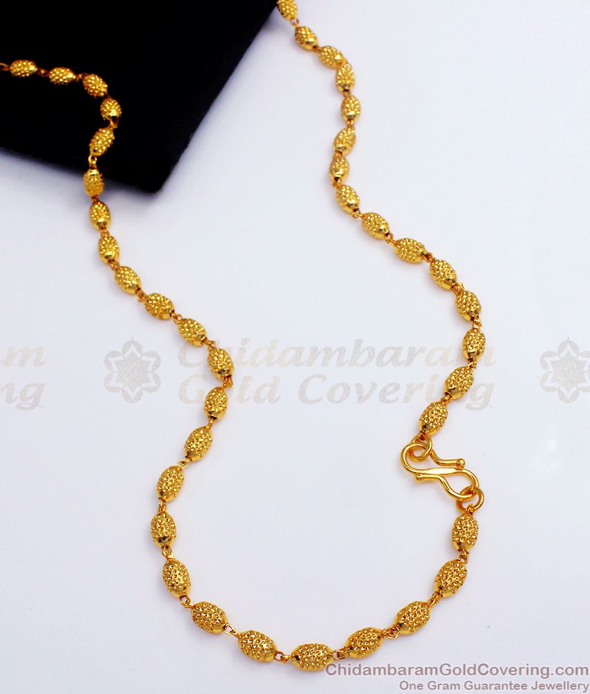 CKMN97 Ball Design Simple Long Gold Chains Daily Wear