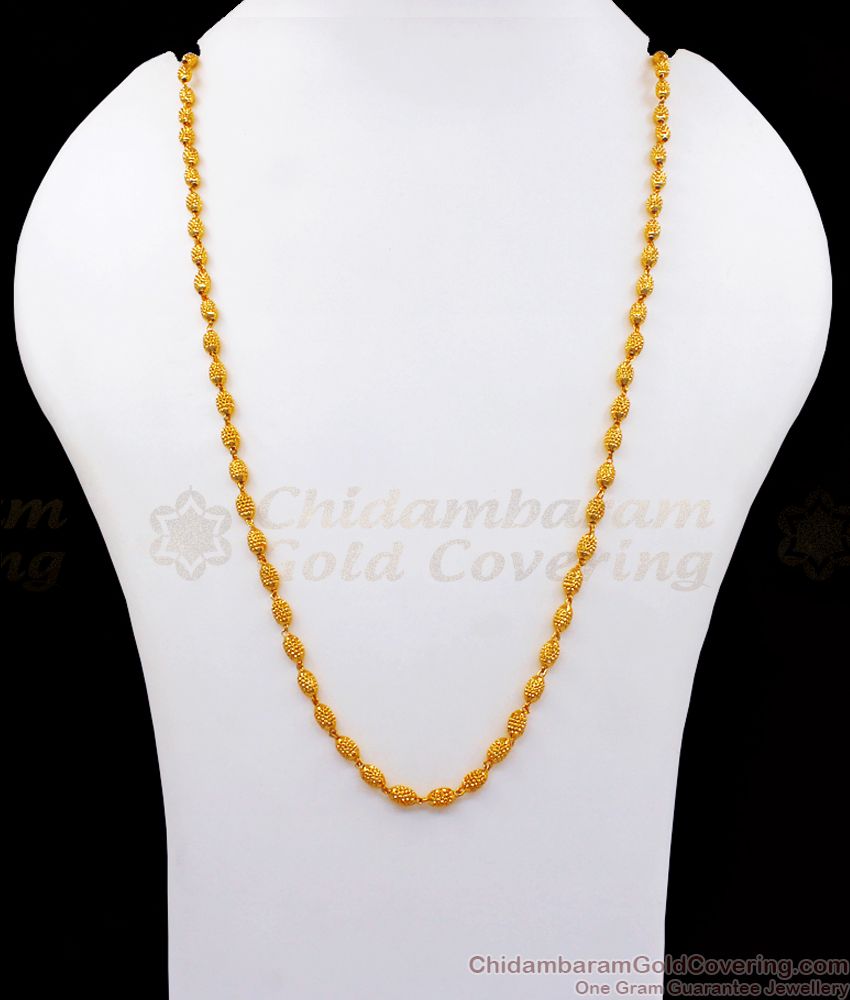 CKMN97 Ball Design Simple Long Gold Chains Daily Wear