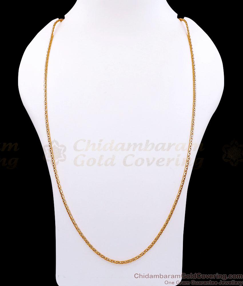 IMP25-Lg - 30 Inch Long Royal Round Wheat Link 5 Metal Chain Impon Jewelry IMP25-Lg - 30 Inch Long Royal Round Wheat Link 5 Metal Chain Impon Jewelry
