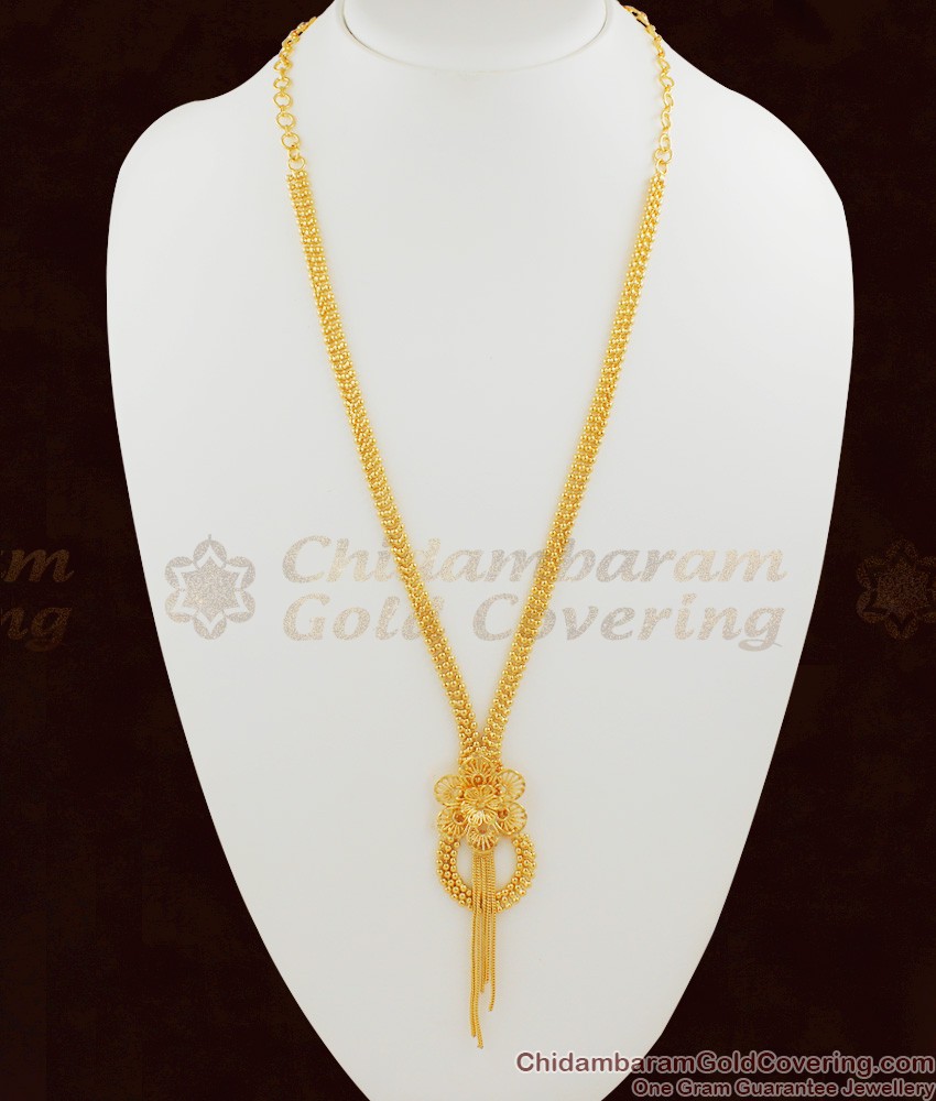 Trendy Light Weight Gold Tone Flower Model Haram Chain HR1009