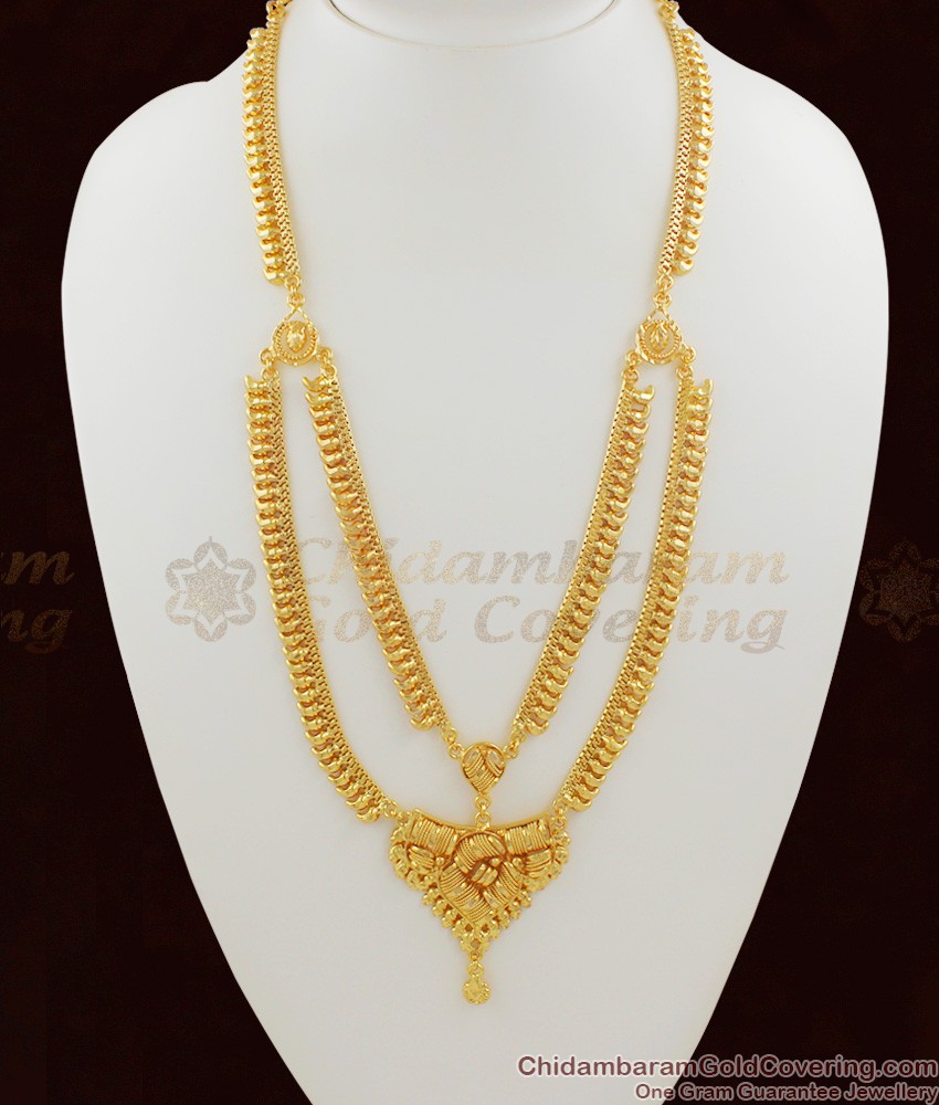 Calcutta Design Pure Gold Double Line Traditional Haram HR1019