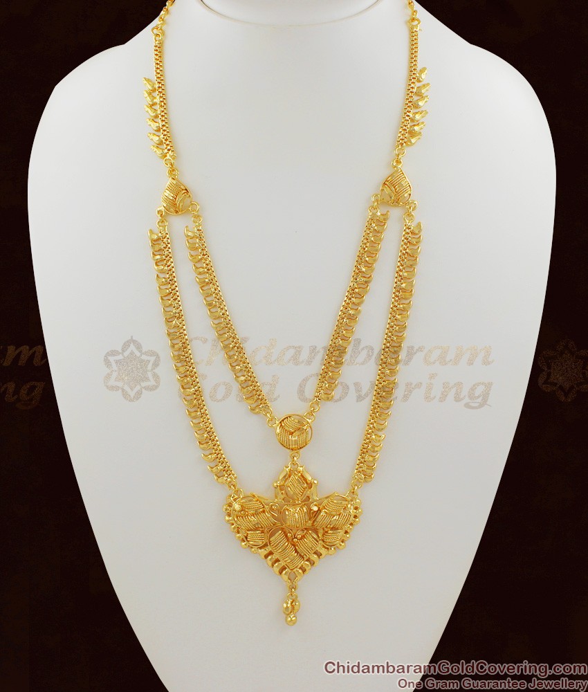 Two Line Real Gold Culcatta Traditional Haram Jewellery HR1020