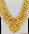 Heavy Mango Design Kerala Bridal Wear Gold Long Haram HR1027