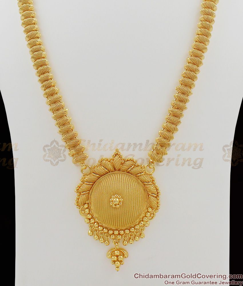 Grand Bridal Haram Net Pattern Gold Imitation Jewellery HR1033