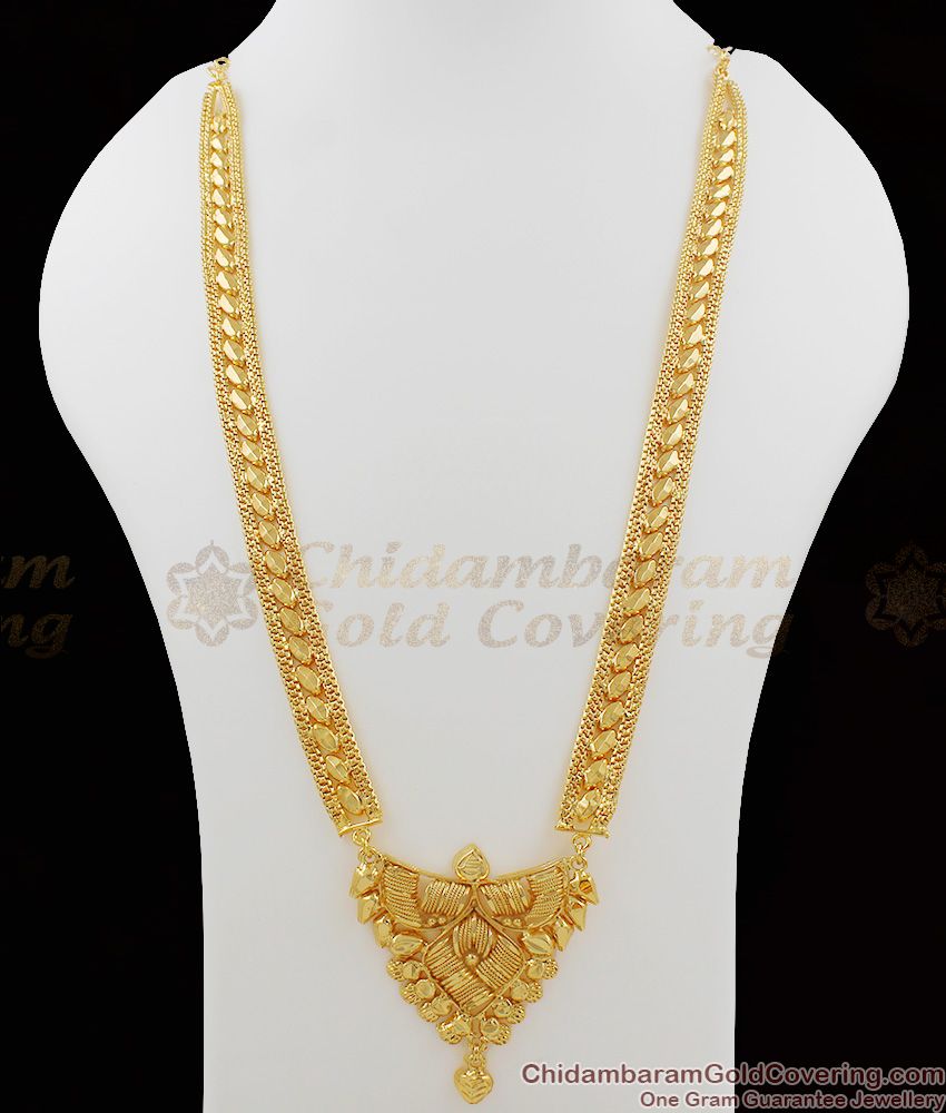 Light Weight Gold Inspiring Bridal Haram Design Buy Online HR1037