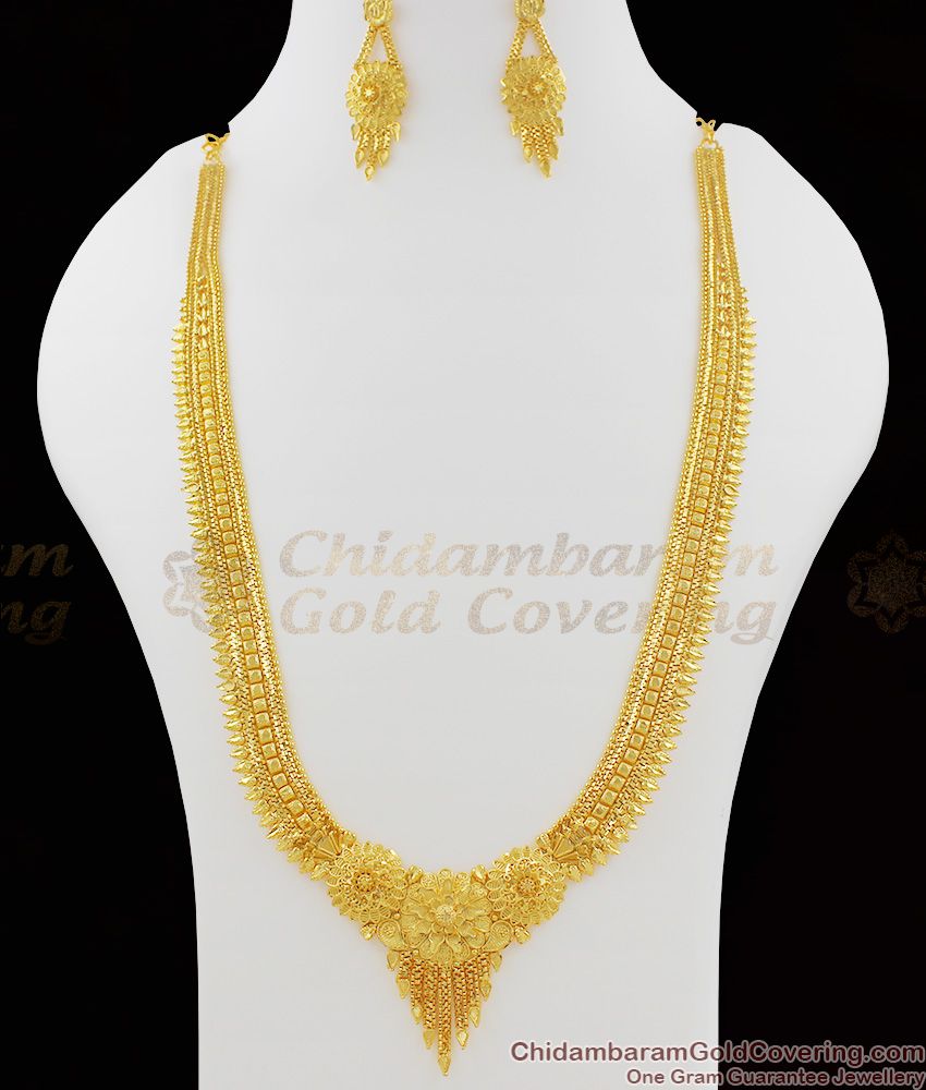 Forming Haram Set Beautiful Calcutta Gold Bridal Wear Jewellery HR1038