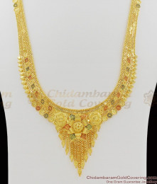 Forming Haram Set Enamel Gold Calcutta Design Bridal Jewellery HR1039 Forming Haram Set Enamel Gold Calcutta Design Bridal Jewellery HR1039