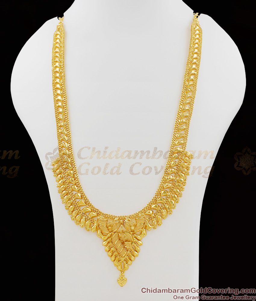 Attractive Gold Finish Calcutta Design Bridal Haram Jewelry HR1042 Attractive Gold Finish Calcutta Design Bridal Haram Jewelry HR1042