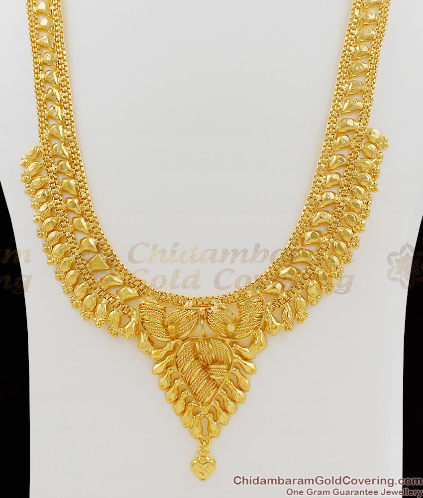 Attractive Gold Finish Calcutta Design Bridal Haram Jewelry HR1042