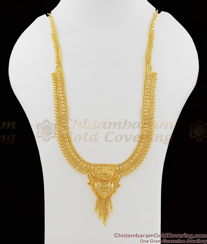 Fascinating Culcatta Haram Gold Inspired Bridal Wear Buy Online HR1043