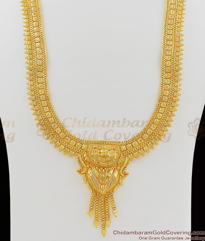 Fascinating Culcatta Haram Gold Inspired Bridal Wear Buy Online HR1043