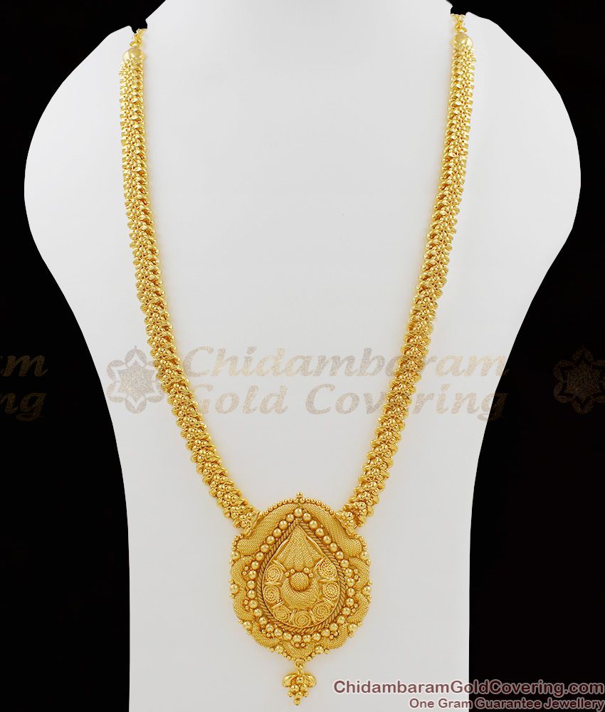 Heavy Gold Dollar Long Haram Bridal Design For Marriage And Receptions HR1044