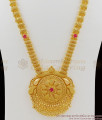 Pure Gold Heavy Ruby Stone Dollar Pattern Bridal Haram Collections HR1049