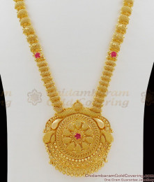 Pure Gold Heavy Ruby Stone Dollar Pattern Bridal Haram Collections HR1049 Pure Gold Heavy Ruby Stone Dollar Pattern Bridal Haram Collections HR1049