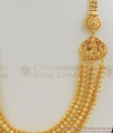 Traditional Lakshmi Design Multi Line Leaf Pattern Gold Haram Jewellery HR1069