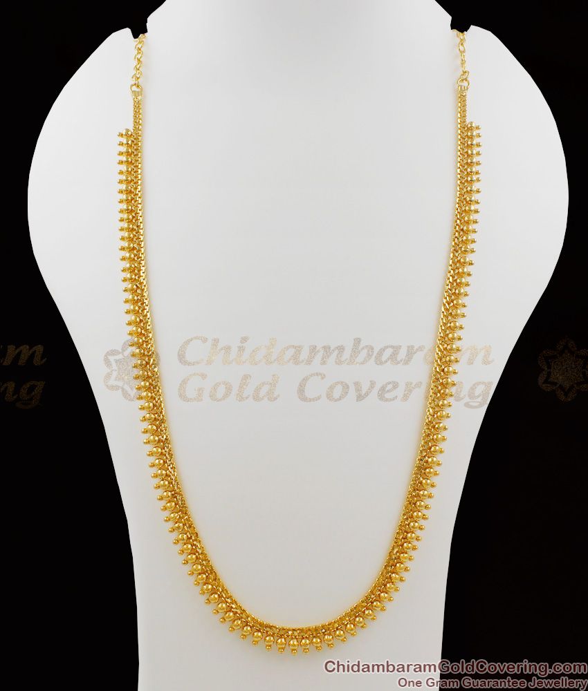 Light Weight Bridal Wear Mullaipoo Pattern Simple Gold Haram Chain Tyoe HR1074 Light Weight Bridal Wear Mullaipoo Pattern Simple Gold Haram Chain Tyoe HR1074