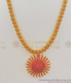 Trendy Sunflower Design Full Ruby Stone Dollar Gold Inspired Haram HR1075 Trendy Sunflower Design Full Ruby Stone Dollar Gold Inspired Haram HR1075