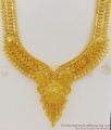 Beautiful Calcutta Design Gold Forming Haram With Earrings Bridal Set HR1087
