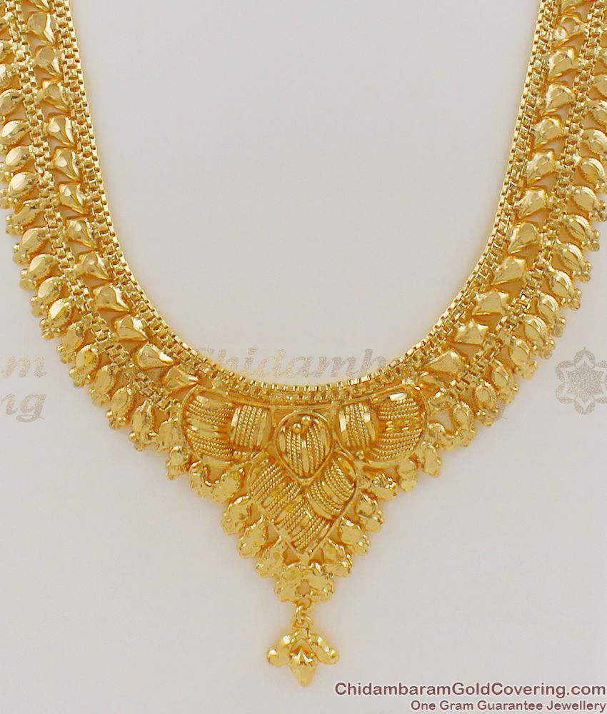 Traditional Grand Culcatta Haram Necklace Set Bridal Jewelry Collection HR1088